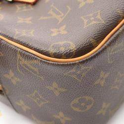 Pre Owned Louis Vuitton Cite Mm Shoulder Bag Monogram Canvas Brown