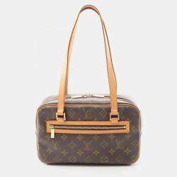 Pre Owned Louis Vuitton Cite Mm Shoulder Bag Monogram Canvas Brown