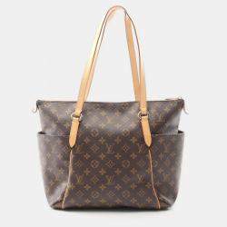 Pre Owned Louis Vuitton Totally Mm Shoulder Tote Bag Monogram Canvas Brown