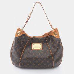 Pre Owned Louis Vuitton Galliera Pm Shoulder Bag Monogram Canvas Brown