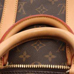 مملوكة مسبقًا حقيبة يد دافل لوي فيتون كيبول 45 سفر كانفاس مونوغرام