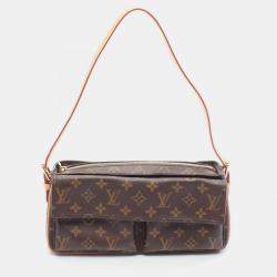 Pre Owned Louis Vuitton Vivacite Mm Shoulder Hand Bag Monogram Canvas