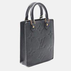 Pre Owned Louis Vuitton Petit Sac Plat 2Way Shoulder Handbag Monogram Empreinte