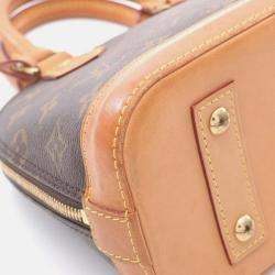 Pre Owned Louis Vuitton Alma Bb 2Way Shoulder Handbag Monogram Canvas