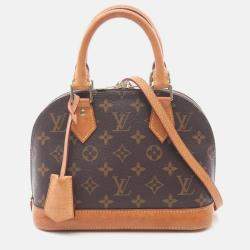 Pre Owned Louis Vuitton Alma Bb 2Way Shoulder Handbag Monogram Canvas