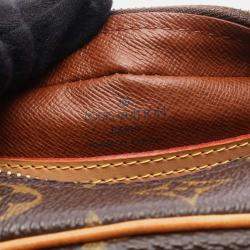 Pre Owned Louis Vuitton Blois Shoulder Bag Monogram Canvas Leather Brown