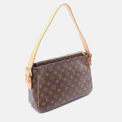 Pre Owned Louis Vuitton Viva Cite Gm Shoulder Bag Monogram Canvas Brown