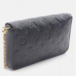 Pre Owned Louis Vuitton Pochette Felice Shoulder Bag Monogram Empreinte Black