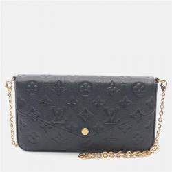 Pre Owned Louis Vuitton Pochette Felice Shoulder Bag Monogram Empreinte Black