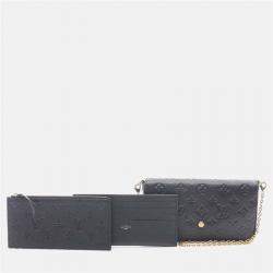 Pre Owned Louis Vuitton Pochette Felice Shoulder Bag Monogram Empreinte Black