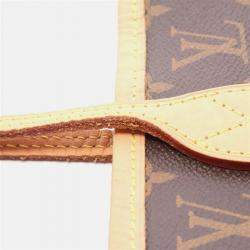 Pre Owned Louis Vuitton Neverfull Mm Tote Bag Monogram Canvas Brown Cerise
