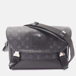 Pre Owned Louis Vuitton Messenger Voyage Pm Shoulder Bag Monogram Eclipse Black