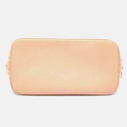 Pre Owned Louis Vuitton Alma Handbag Monogram Multicolor Canvas Leather Blanc