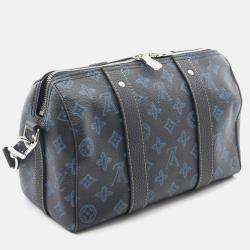 Pre Owned Louis Vuitton City Keepall Shoulder Bag Monogram Record Canvas Black
