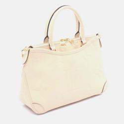 Pre Owned Louis Vuitton Trianon Pm Shoulder Handbag Monogram Empreinte Beige