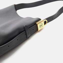 Pre Owned Louis Vuitton Low Key Hobo Pm Shoulder Bag Leather Noir
