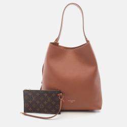 Pre Owned Louis Vuitton Low Key Hobo Mm Shoulder Bag Leather Brown Cognac