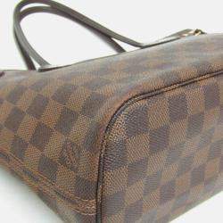 Pre Owned Louis Vuitton Neverfull PM Damier Ebene Coated Canvas Tote Bag
