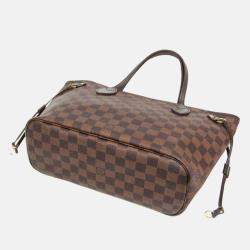 Pre Owned Louis Vuitton Neverfull PM Damier Ebene Coated Canvas Tote Bag