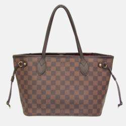 Pre Owned Louis Vuitton Neverfull PM Damier Ebene Coated Canvas Tote Bag