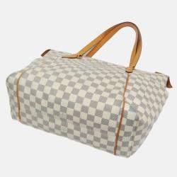 Pre Owned Louis Vuitton Damier Azur Coated Canvas Tote Bag
