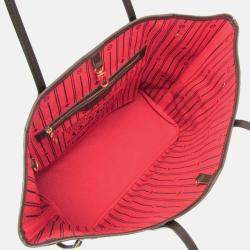 Pre Owned Louis Vuitton Neverfull MM Damier Ebene Canvas Tote Bag