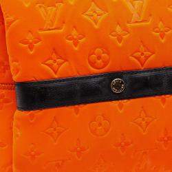 Pre Owned Louis Vuitton Black Orange Monogram Embossed Neoprene Scuba MM