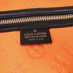 Pre Owned Louis Vuitton Black Orange Monogram Embossed Neoprene Scuba MM