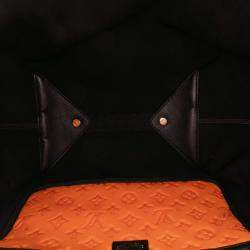 Pre Owned Louis Vuitton Black Orange Monogram Embossed Neoprene Scuba MM