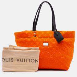 Pre Owned Louis Vuitton Black Orange Monogram Embossed Neoprene Scuba MM