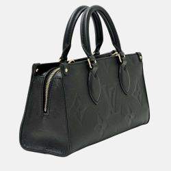 Pre Owned Louis Vuitton OnTheGo MM Noir Monogram Empreinte Leather Shoulder Bag