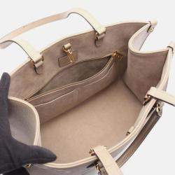 Pre Owned Louis Vuitton OnTheGo MM Beige/Ivory Monogram Empreinte Leather Tote Bag