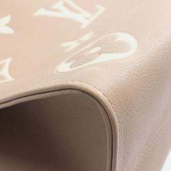 Pre Owned Louis Vuitton OnTheGo MM Beige/Ivory Monogram Empreinte Leather Tote Bag