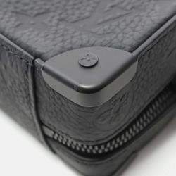 Pre Owned Louis Vuitton Soft Trunk Black Monogram Taurillon Leather Shoulder Bag