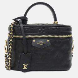 Pre Owned Louis Vuitton Vanity Coussin PM Black Monogram Leather Shoulder Bag