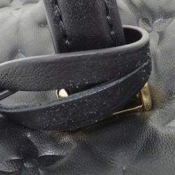 Pre Owned Louis Vuitton Vanity Coussin PM Black Monogram Leather Shoulder Bag