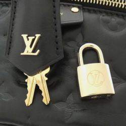 Pre Owned Louis Vuitton Vanity Coussin PM Black Monogram Leather Shoulder Bag