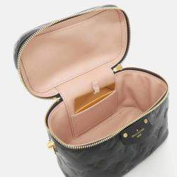 Pre Owned Louis Vuitton Vanity Coussin PM Black Monogram Leather Shoulder Bag
