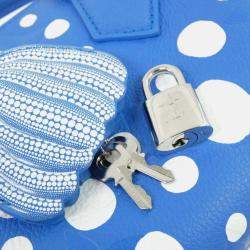 Pre Owned Louis Vuitton Yayoi Kusama Speedy Bandouliere 20 Monogram Empreinte Leather Shoulder Bag