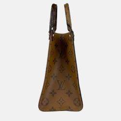 Pre Owned Louis Vuitton On The Go PM Monogram Reverse Canvas and Leather Shoulder Bag
