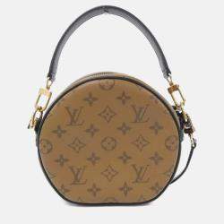 Pre Owned Louis Vuitton Boite Chapeau Souple Animogram Dalmatian Monogram Reverse Canvas Shoulder Bag