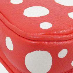 Pre Owned حقيبة كتف لوي فيتون المايكرو ميتيس جلد أمبريونت نقشة مونوغرام LV x YK لون أحمر/أبيض