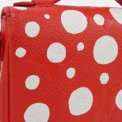 Pre Owned حقيبة كتف لوي فيتون المايكرو ميتيس جلد أمبريونت نقشة مونوغرام LV x YK لون أحمر/أبيض