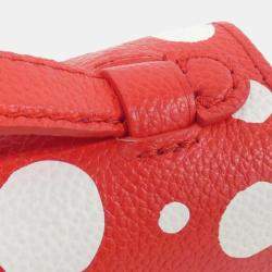 Pre Owned حقيبة كتف لوي فيتون المايكرو ميتيس جلد أمبريونت نقشة مونوغرام LV x YK لون أحمر/أبيض