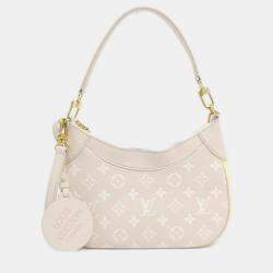 Pre Owned Louis Vuitton Bagatelle Beige Monogram Empreinte Shoulder Bag