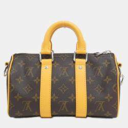 Pre Owned Louis Vuitton Keepall Bandouliere 25 Monogram Canvas and Leather Boston Bag
