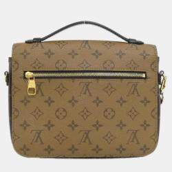 Pre Owned Louis Vuitton Brown Monogram Reverse Pochette Metis MM Handbag