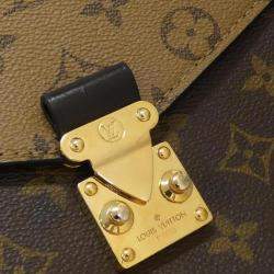 Pre Owned Louis Vuitton Brown Monogram Reverse Pochette Metis MM Handbag