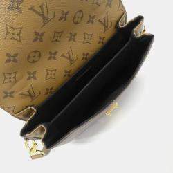 Pre Owned Louis Vuitton Brown Monogram Reverse Pochette Metis MM Handbag