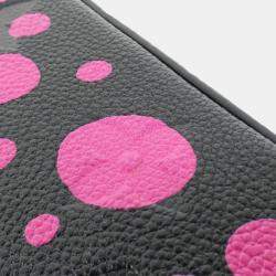 Pre Owned Louis Vuitton LV x YK Pochette Black/Pink Monogram Empreinte Leather Shoulder Bag